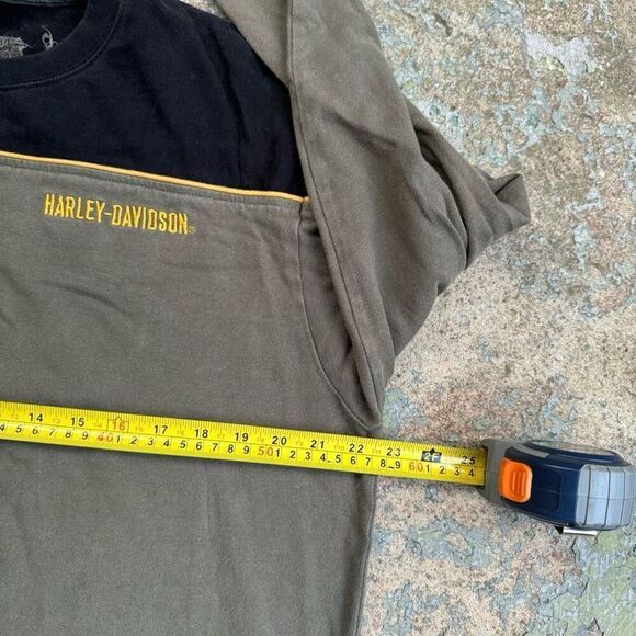 Harley Davidson Motorcycles Y2K Long Sleeve Biker Shirt - Picture 3 of 4